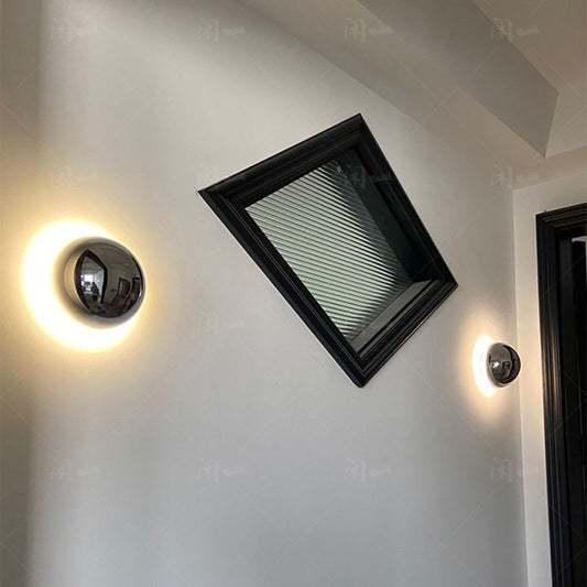 Round Aisle Lamps Solar Eclipse Bedroom Bedside Wall Lamp