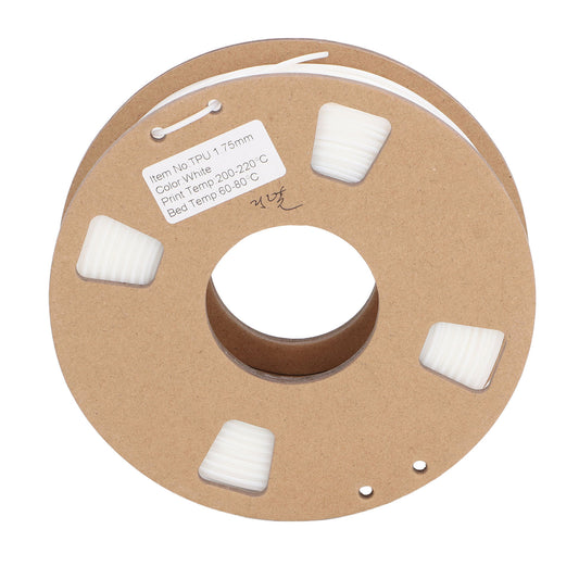 3D Printer Filament 1.75mm Flexible TPU Filament Bundle High Accuracy 95A Soft 3D Printer Consumable White
