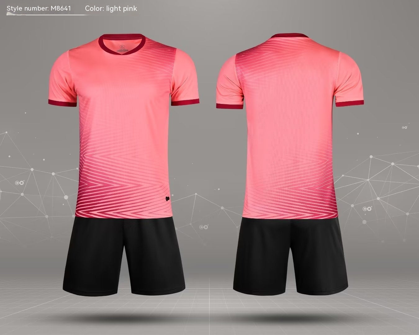 Printed Short Sleeve Children's Football Uniforms Suit