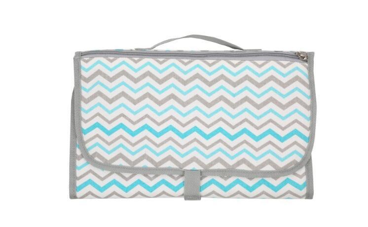 Portable Baby Changing Mat - Foldable Waterproof Travel Diaper Mat with Storage Bag