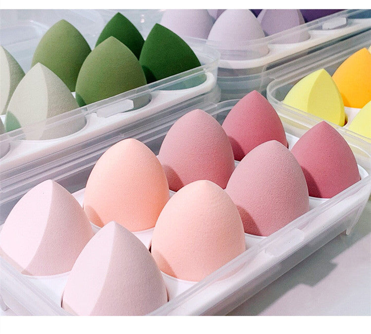 Wet And Dry Puff Sponge Soft Makeup With Storage Box