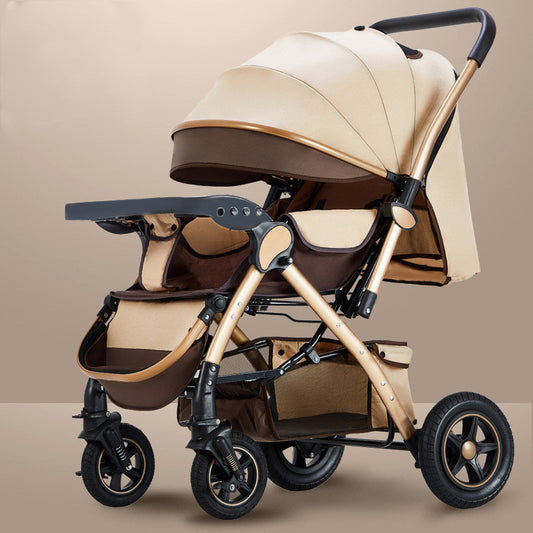 Lightweight Baby Stroller - Sit & Lie Down, Foldable with Shock Absorption