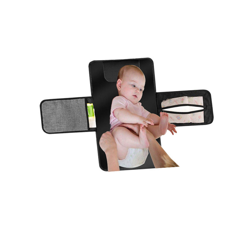 Portable Baby Changing Mat - Foldable Waterproof Travel Diaper Mat with Storage Bag