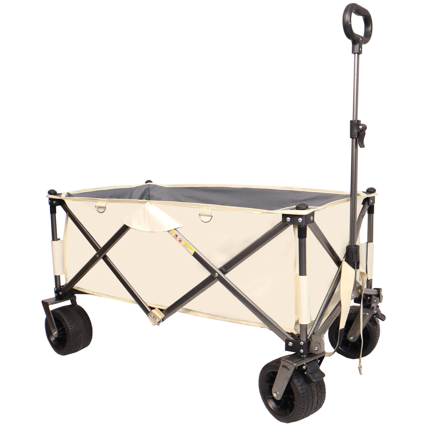Folding Van, Heavy-duty Practical Beach Cart For Sand, With Large Wheels, Adjustable Handles And Drink Holders, Suitable For Shopping, Camping, Gardening And The Outdoors