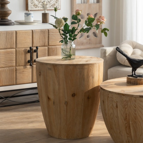 Vintage Style Bucket Shaped Centre Table Set For Office, Dining Room And Living Room