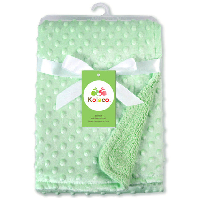 Soft Polar Dot Baby Blanket - Newborn Swaddle Wrap & Bedding Blanket