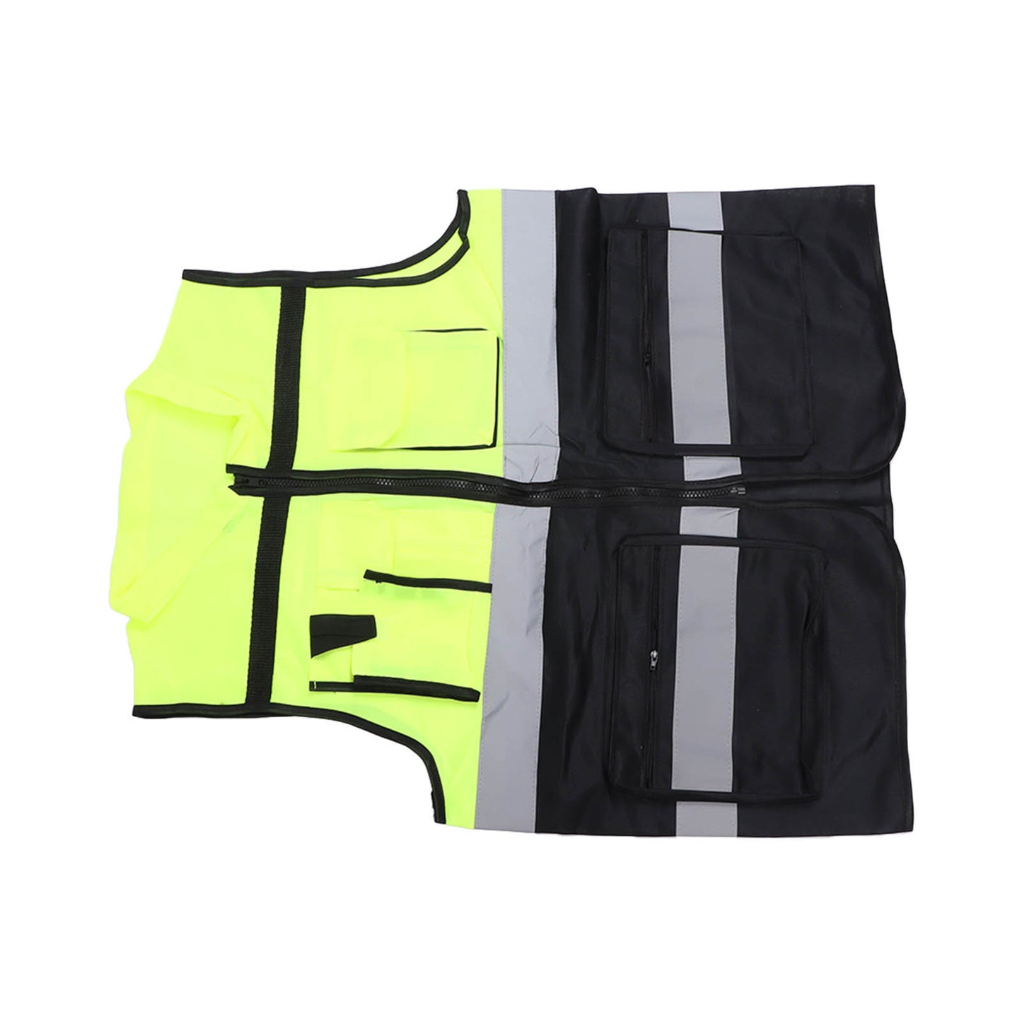 Reflective Working Vest Multiple Pockets Mesh Design High Visibility Breathable Safety Vest with Reflective Strips