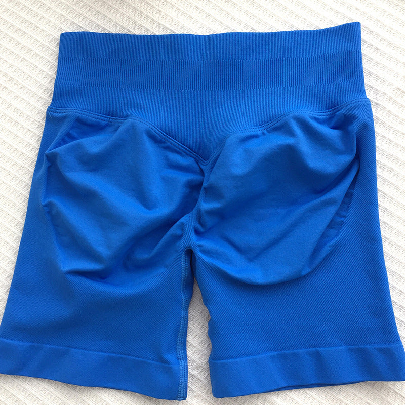 Ladies New Seamless Knitted Fitness Yoga Shorts