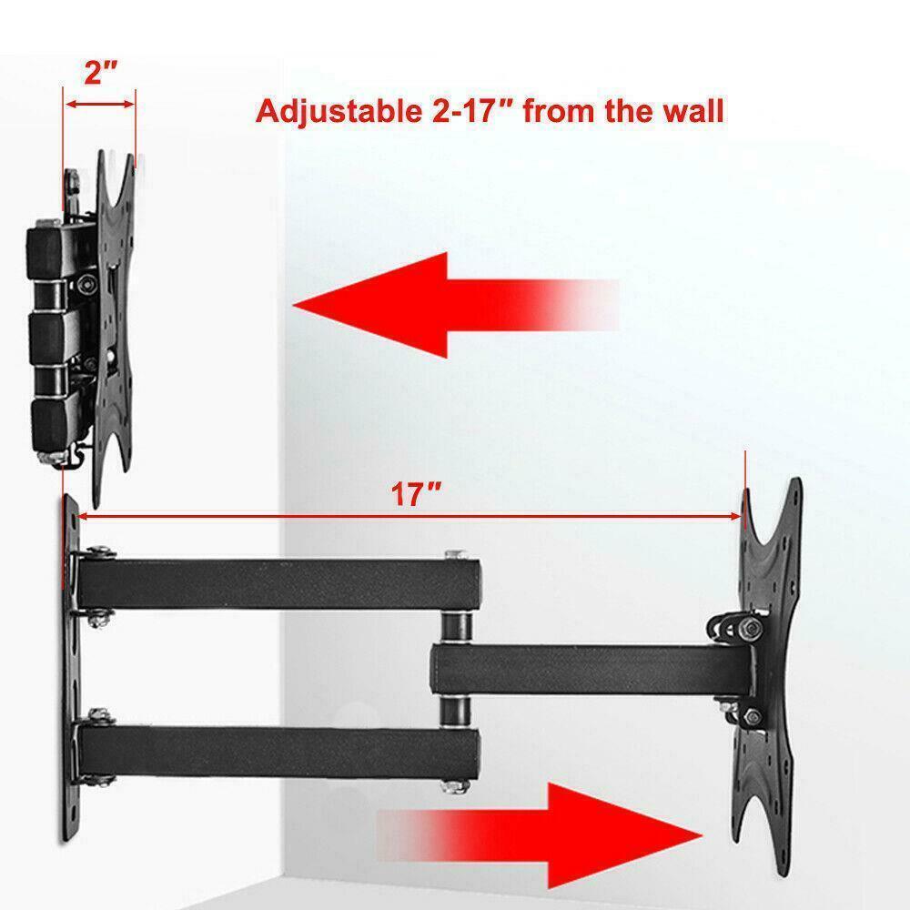 26-55 Full Motion TV Wall Mount Rotation 180 Swivel Bracket 26 32 40 42 50 55