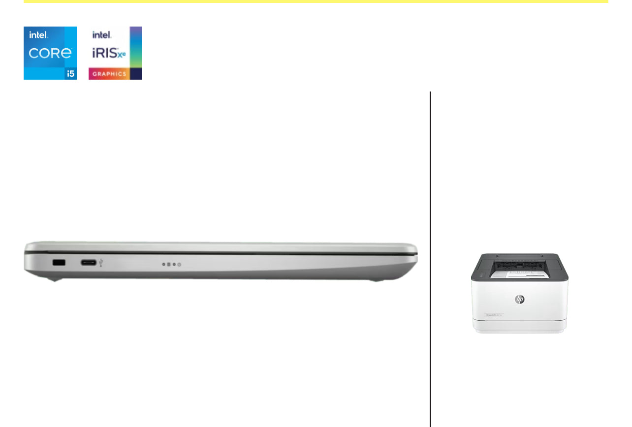 HP 240 14-inch G9 Laptop, Silver + HP LaserJet Pro 3001dw Printer 732A9PA-BN1- Bundle