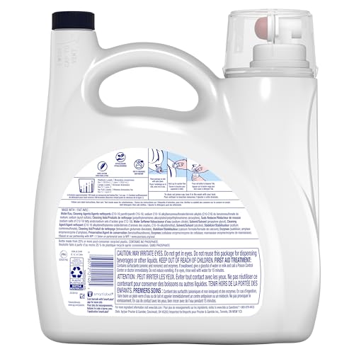Tide Free & Gentle Liquid Laundry Detergent, 100 loads, 4.31L, HE Compatible