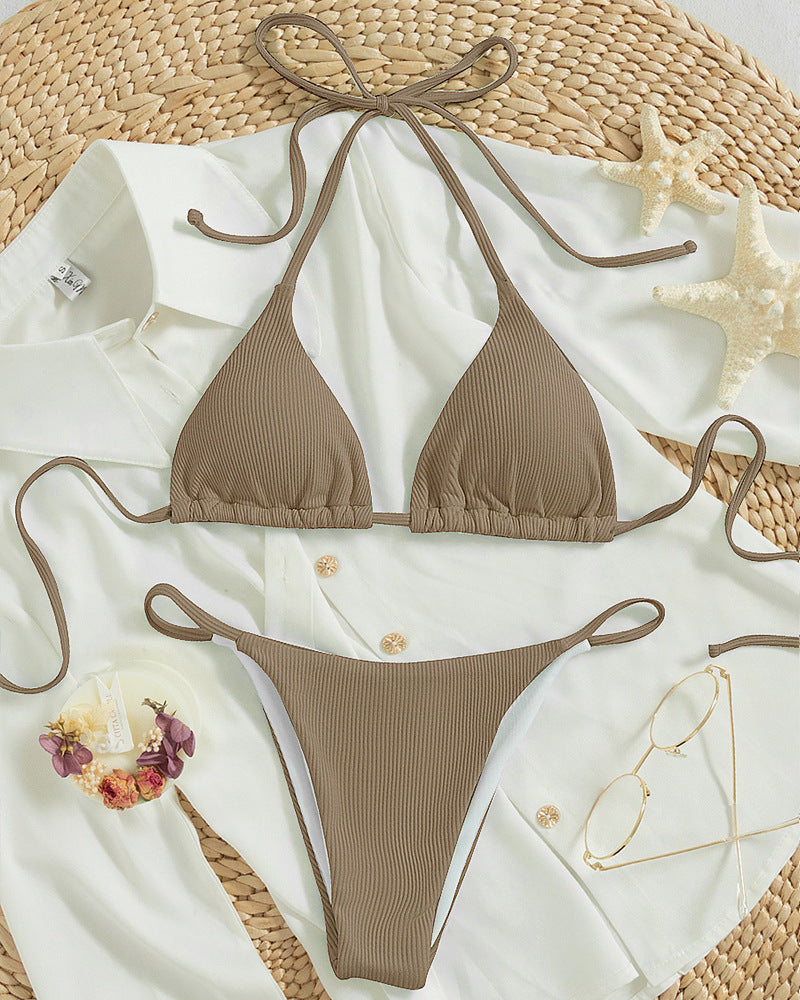 Lace Up Bikini Swimsuit