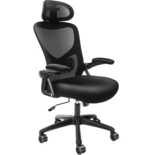 VEVOR Office Chair With Adjustable Lumbar Support, High Back Ergonomic Desk Chair With Adjustable Headrest, Ergonomic Office Chair Backrest With 2D Armrest, Computer Chair For Home, Office