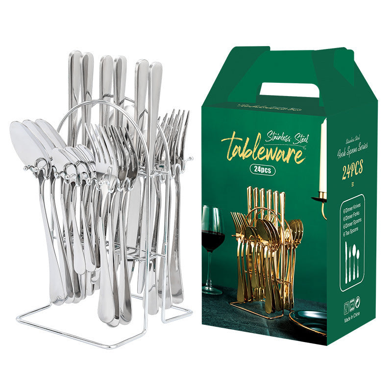 Cutlery Set With Storage Rack