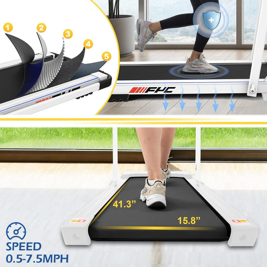 Walking Pad Treadmill, 300 Lbs  About 136.1 Kg Capacity Under-the-counter Treadmill, Walking Pad With Handle, Small Household Treadmill, Mini Foldable Treadmill With Remote Control