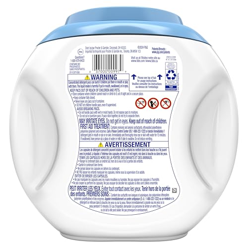 Tide PODS Free & Gentle, Laundry Detergent Liquid Pacs, Unscented and Hypoallergenic for Sensitive Skin, 42 Count - Packaging May Vary
