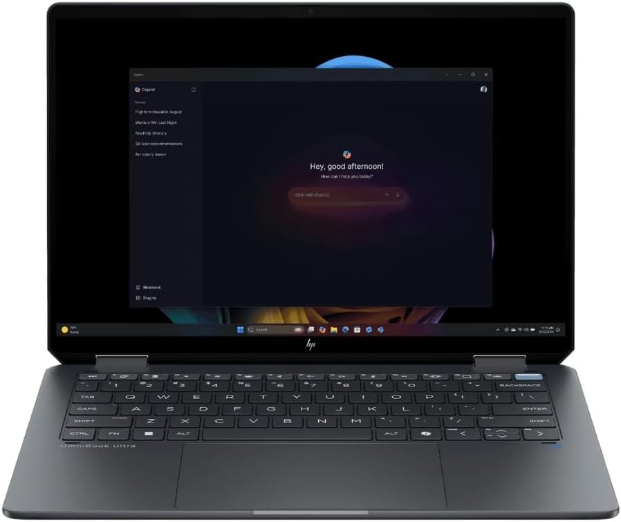 HP OmniBook Ultra Flip AI 14" Laptop: 3K OLED Touch Display, Intel® Core™ Ultra 7 Processor, 32GB RAM, 1TB SSD, Wi-Fi 7, Bluetooth® 5.4, 20.5-Hour Battery Life, Eclipse Gray, AY6V1PA