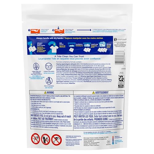 Tide PODS Free & Gentle, Laundry Detergent Liquid Pacs, Unscented and Hypoallergenic for Sensitive Skin, 31 Count - Packaging May Vary