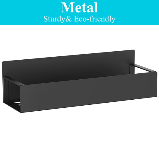 Metal 4 Pack Magnetic Spice Storage Rack Organizer for Refrigerator and Oven, Black Fridge Organizers and Storage