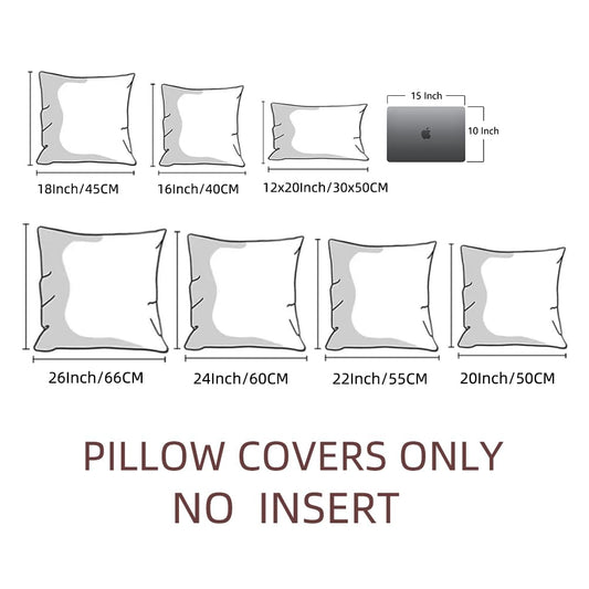 Fancy Homi 4 Packs Neutral Decorative Throw Pillow Covers 18x18 Inch for Living Room Couch Bed Sofa, Rustic Farmhouse Boho Home Decor, Soft Plush Striped Corduroy Square Cushion Case 45x45 cm