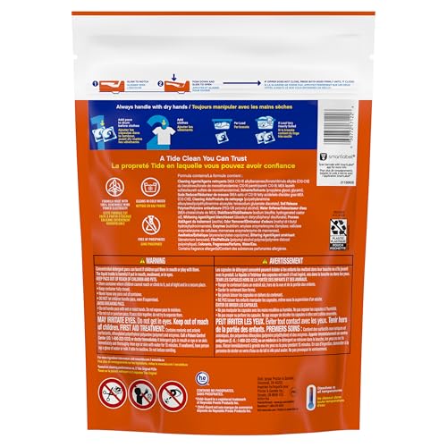 Tide Oxi Max Power PODS Laundry Detergent, Laundry Pods with Stain Remover Plus Oxi Power, 18 Count