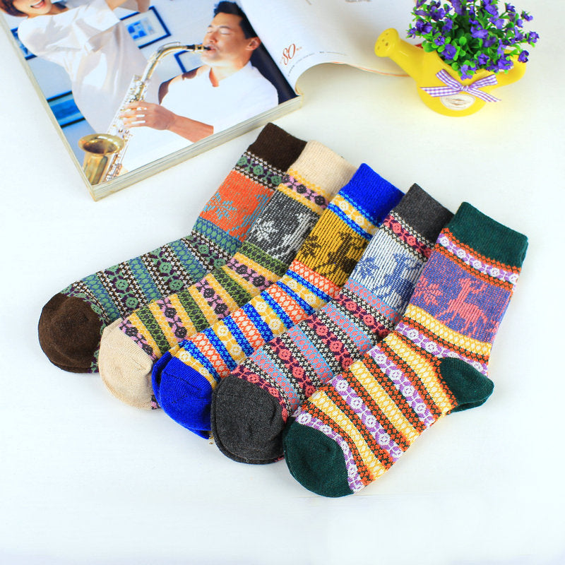 Thick and warm ladies rabbit wool socks