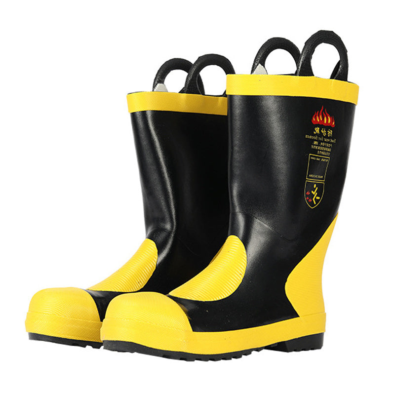 Emergency Rescue High Boots Heat Resistance Insulation Non Slip Rubber Fire Protective Boots 41 Size