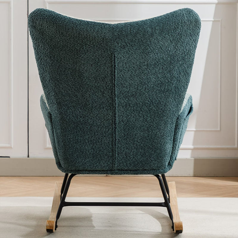 Modern Patchwork Accent Chair With Solid Wood Armrest And Feet, Mid-Century Modern Accent Sofa, Fabric Sofa Chair For Living Room Bedroom Studio, Comfy Side Armchair