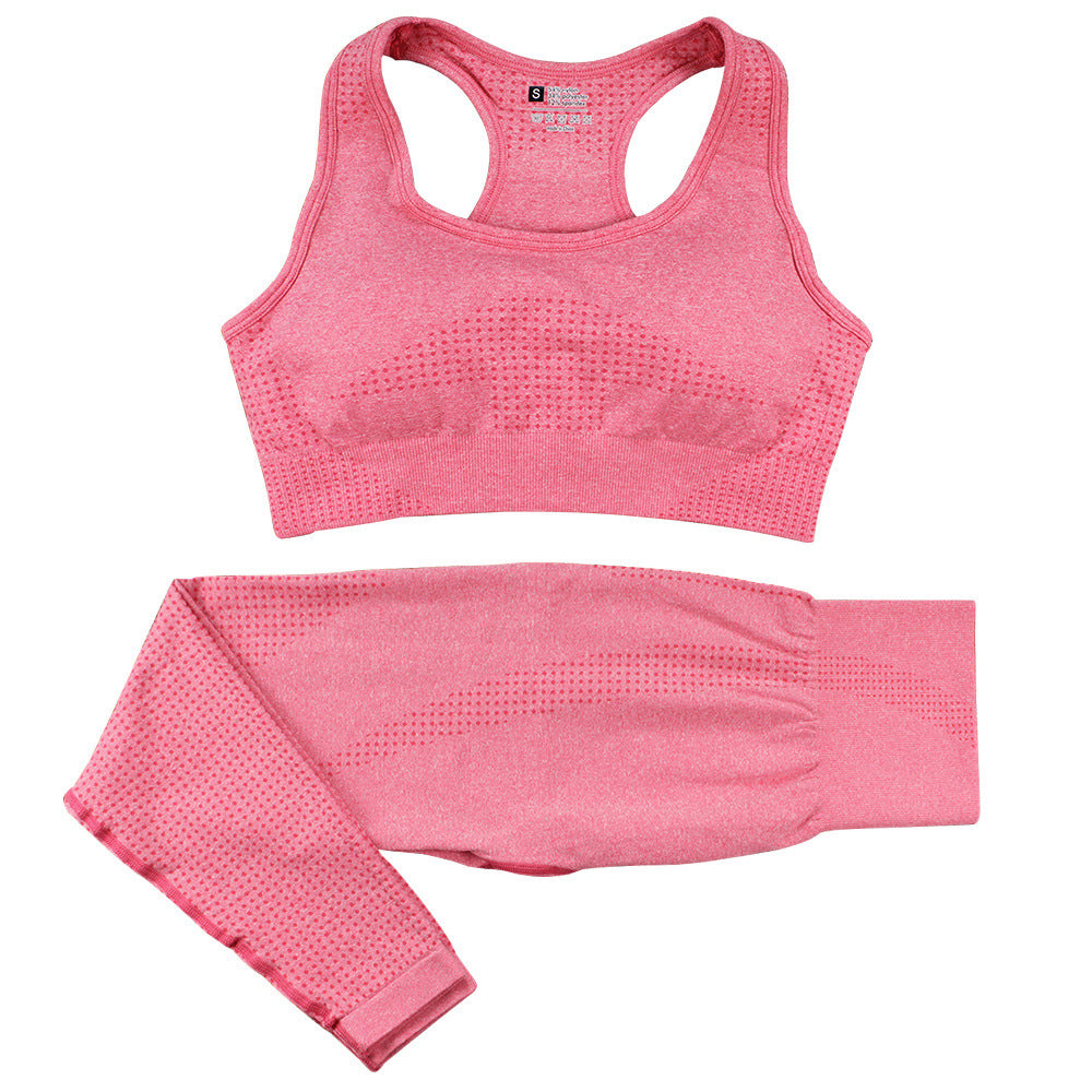 abundance 2PCS Seamless Yoga Set Women Tracksuit High Waist Leggings Workout Sportswear Gym Clothing Fitness Crop Top Sports Suits Gym Set
