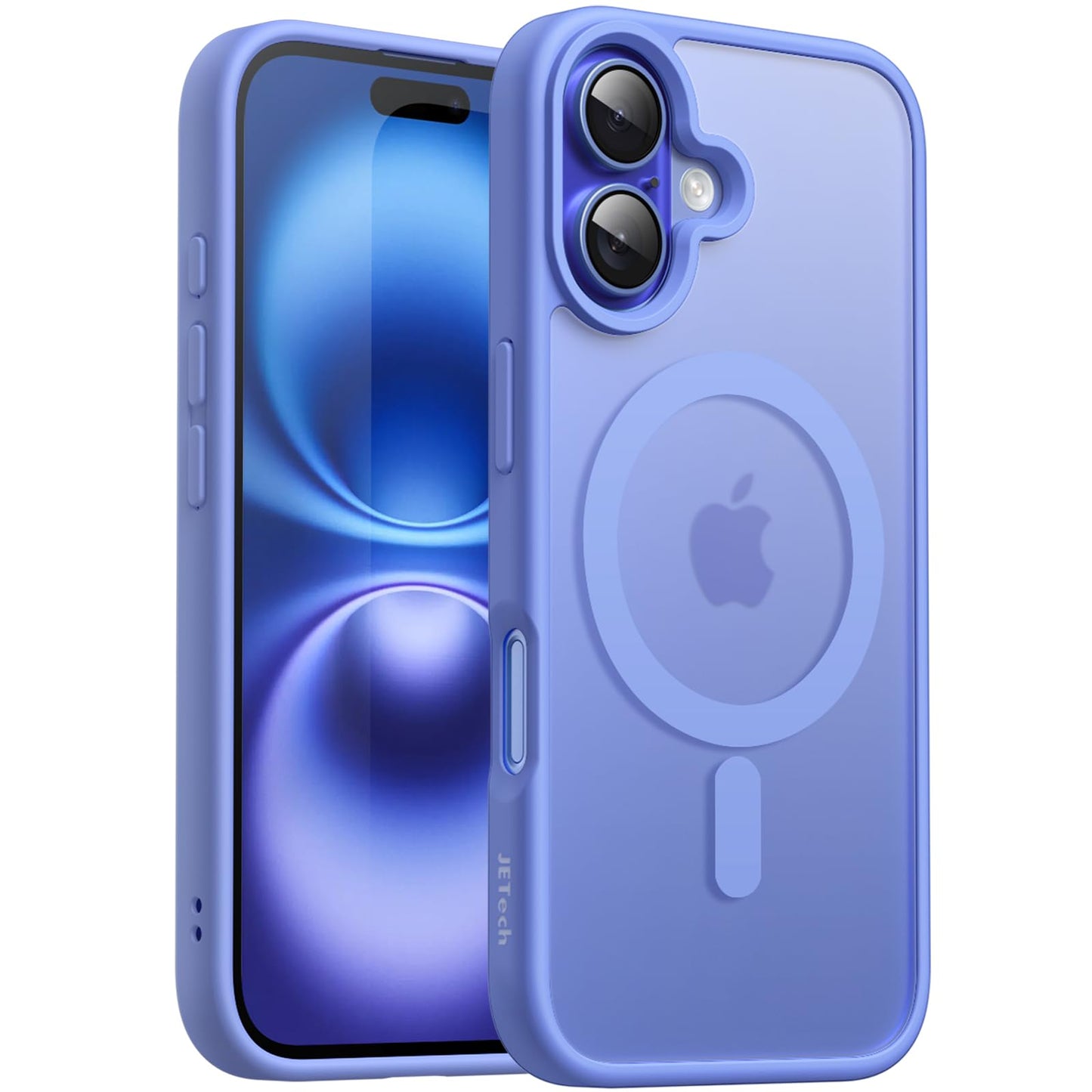 JETech Magnetic Case for iPhone 16 Plus 6.7-Inch Compatible with MagSafe, Translucent Matte Back Slim Shockproof Phone Cover (Ultramarine)