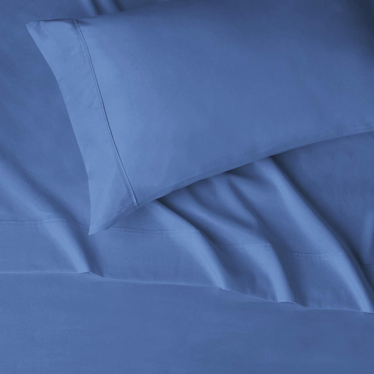 Lightweight Super Soft Easy Care Wrinkle Free Microfiber 3 Piece Bed Sheet Set with 14-Inch Deep Pockets, Twin, Dutch Blue, Solid, Kids, Men & Women Bedding