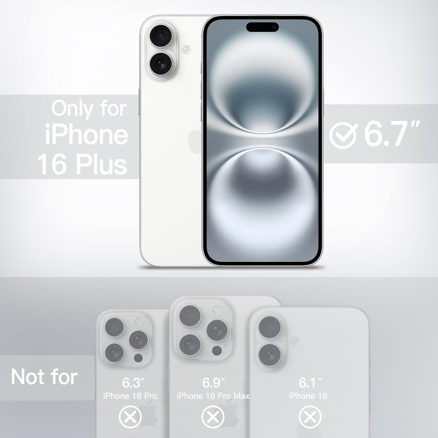 JETech Magnetic Case for iPhone 16 Plus 6.7-Inch Compatible with MagSafe, Translucent Matte Back Slim Shockproof Phone Cover (White)