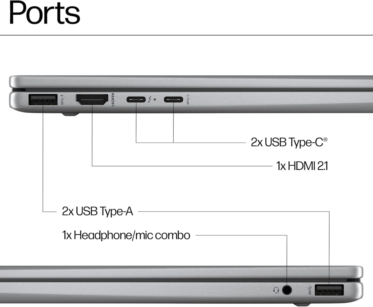 HP Envy x360 2-in-1 Laptop 16', 2K Touch Display, Built-in AI, Intel Core Ultra 7 155U Processor, 16GB RAM, 512GB SSD, Intel Graphics, Windows 11, Convertible, Long Battery Life, Silver, 9V361PA