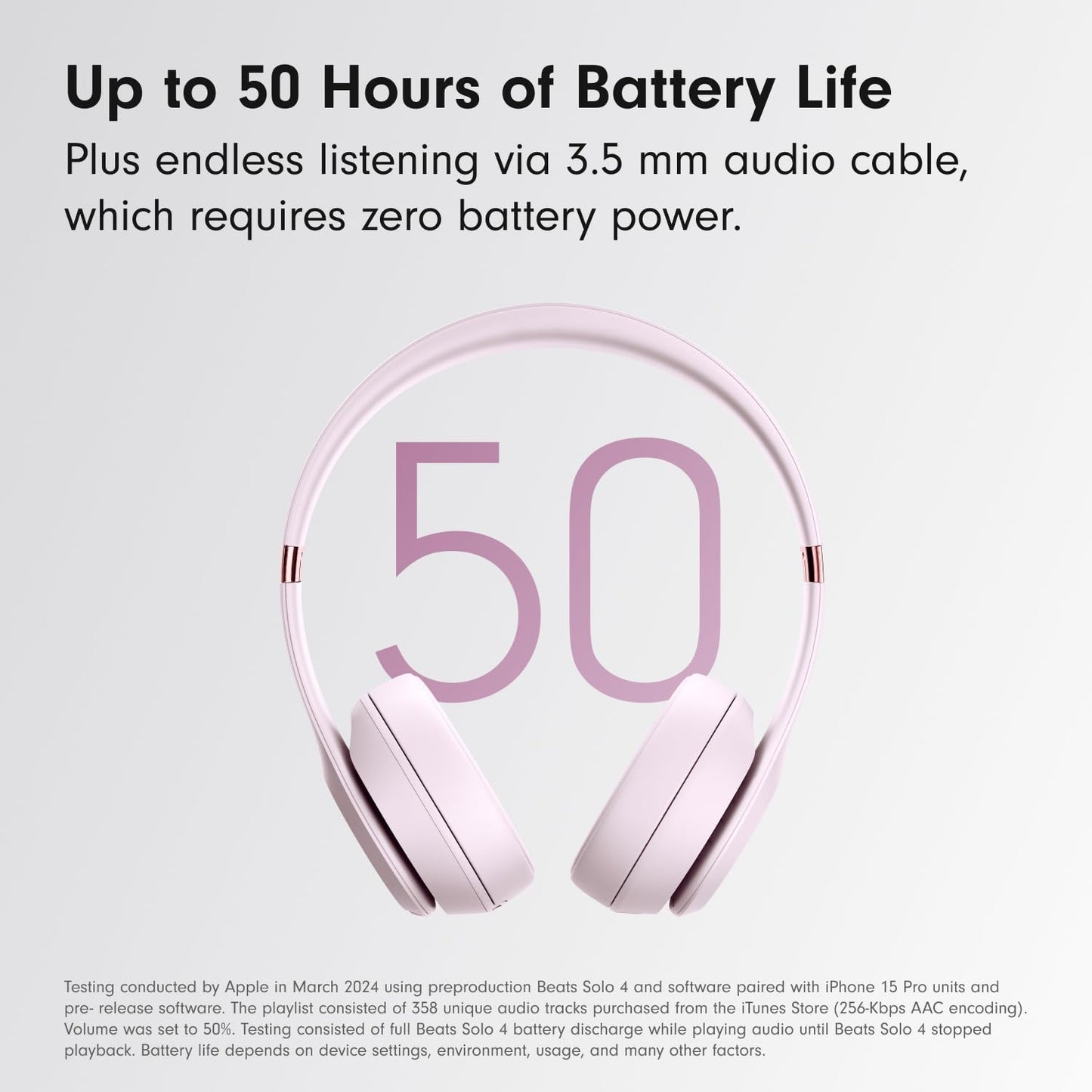 Beats Solo 4 Wireless Headphones with 20W Power Adapter - Cloud Pink