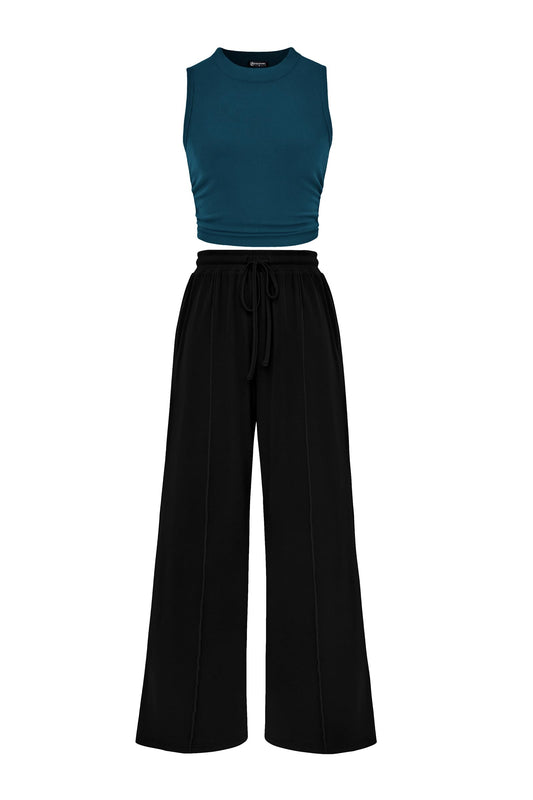 PRETTYGARDEN 2 Piece Sets for Women 2025 Summer Sleeveless Tank Ribbed Travel Beach Vacation Spring Lounge Wear Outfits