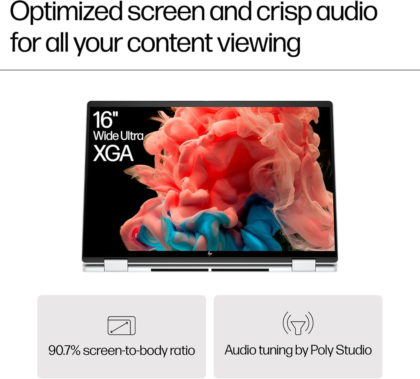 HP Envy x360 2-in-1 Laptop 16', 2K Touch Display, Intel Core Ultra 5 125U Processor, 16GB RAM, 512GB SSD, Intel Graphics, Built-in AI, Windows 11, Convertible, Long Battery Life, Silver, 9V362PA