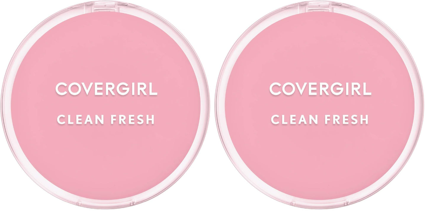 Covergirl Clean Fresh Pressed Powder #100 Translucent 10G (Pack of 2)