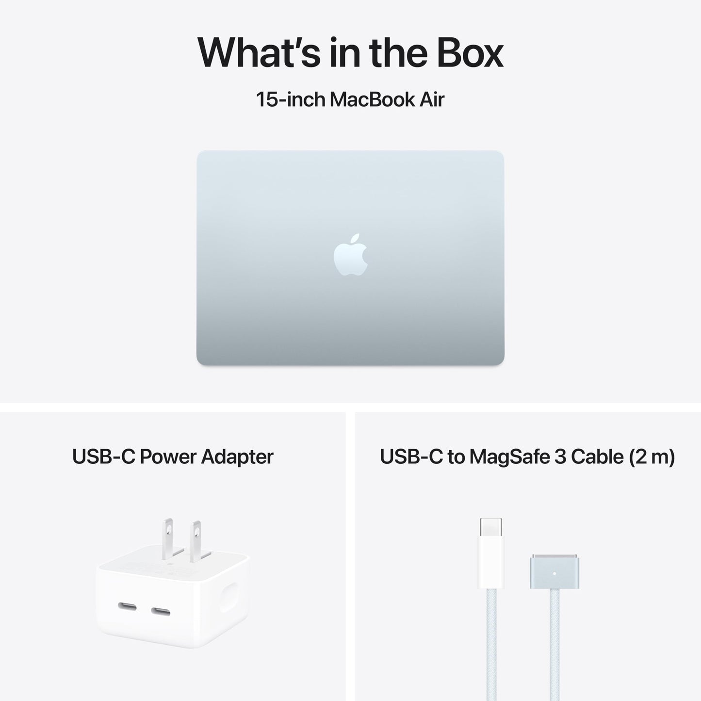 Apple 2025 MacBook Air 15-inch Laptop with M4 chip: Built for Apple Intelligence, 16GB Unified Memory, 512GB SSD Storage, Touch ID; Sky Blue - English Keyboard