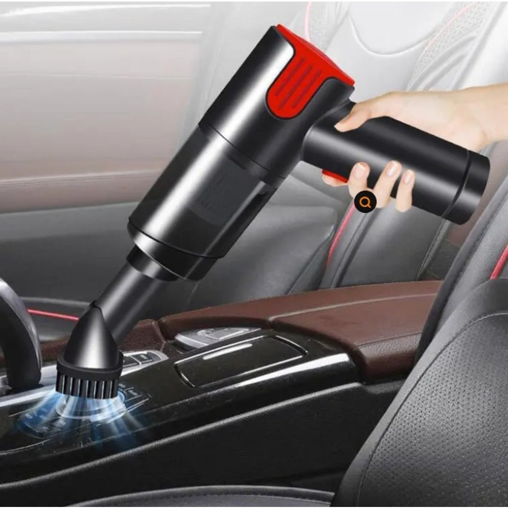 Wired Red And Silver Car Vacuum Cleaner Home Handheld Mini Desktop Vacuum Cleaner Portable