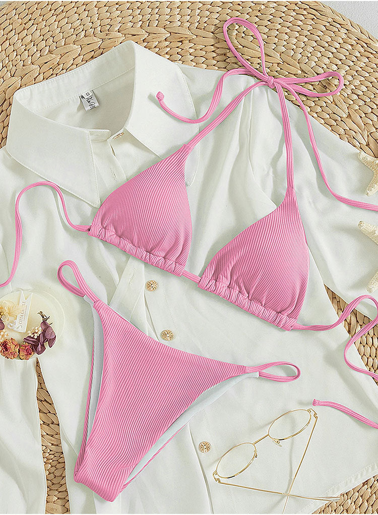 Lace Up Bikini Swimsuit