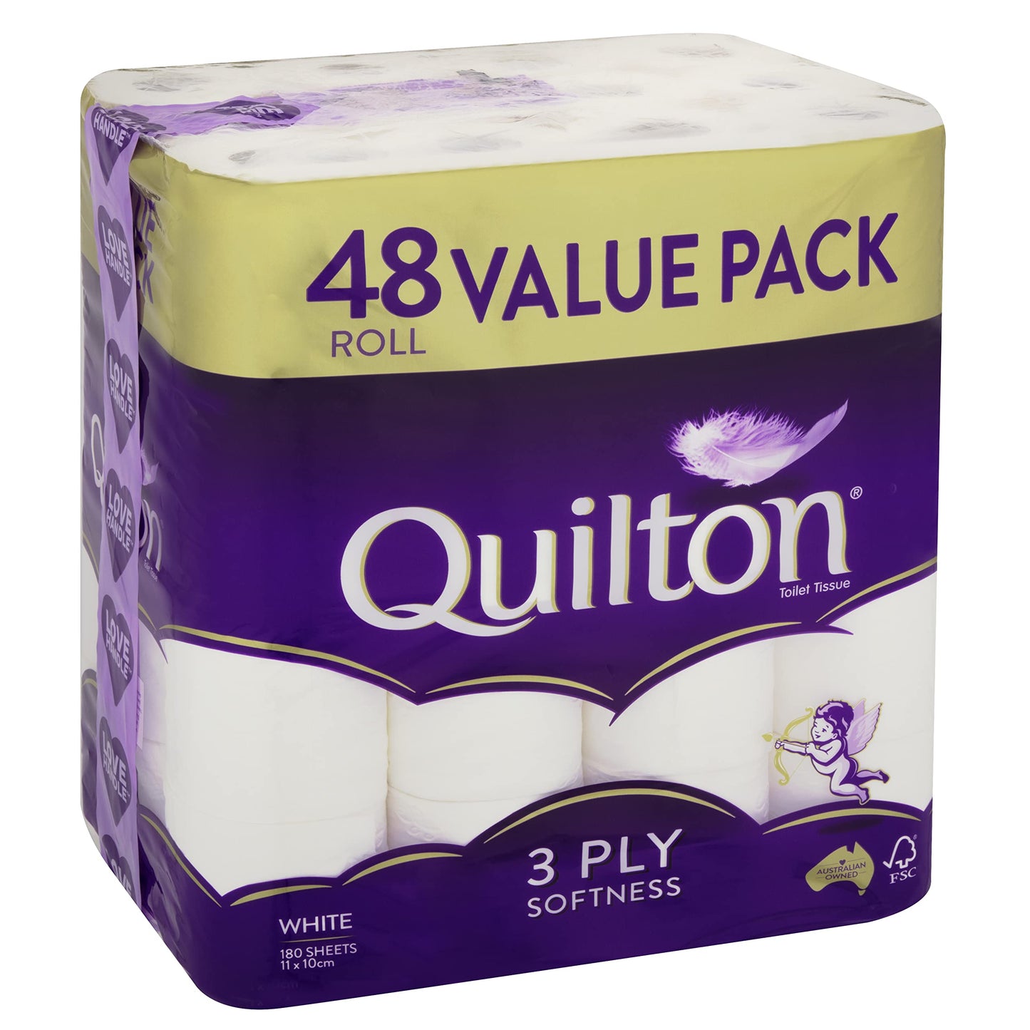 Quilton 3-Ply Toilet Tissue 48 Pack (1 x 48 Rolls)