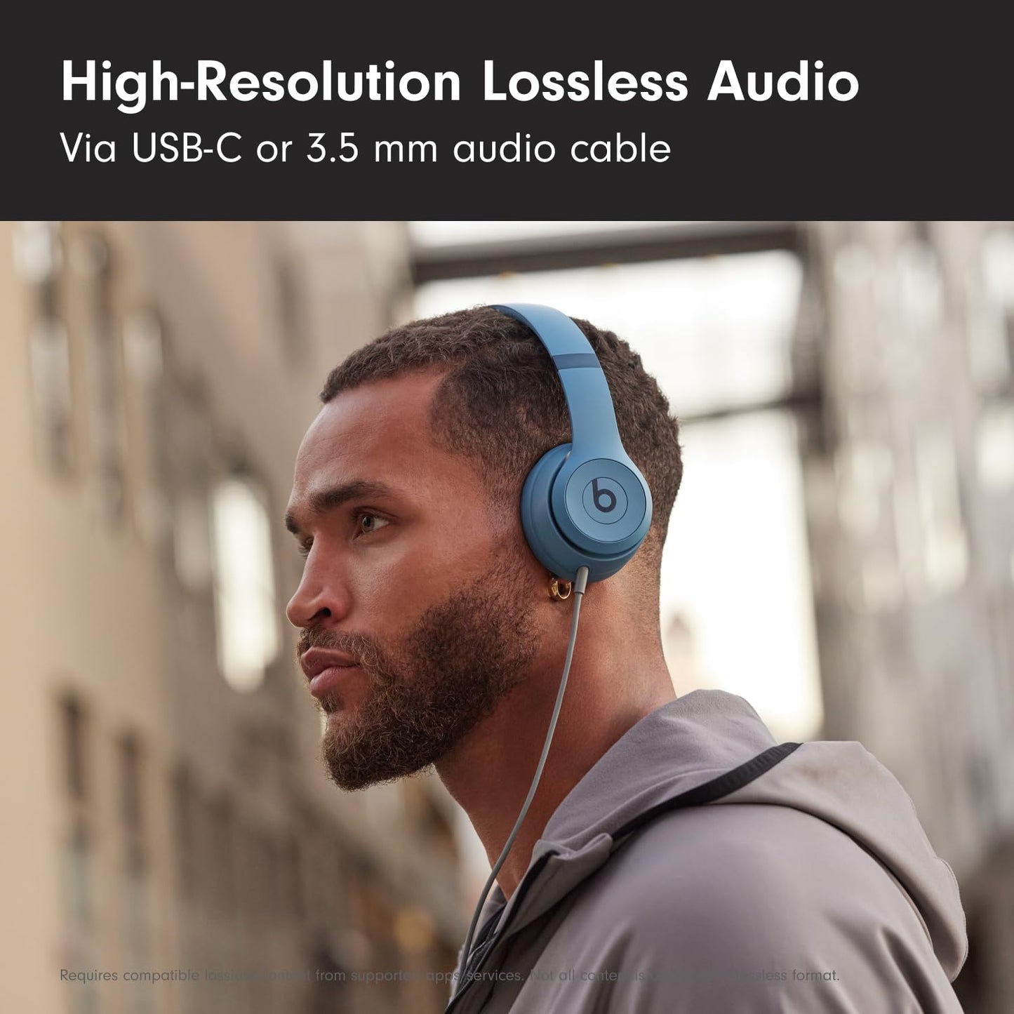 Beats Solo 4 Wireless Headphones with 20W Power Adapter - Slate Blue