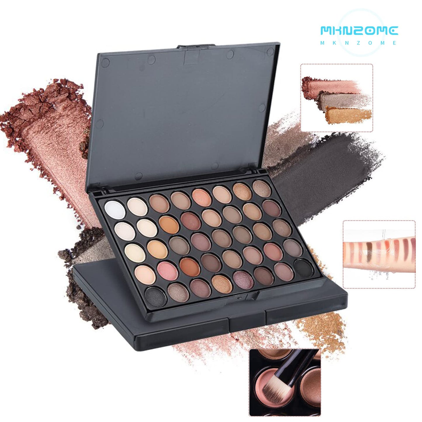 MKNZOME Essential Make Up Set With Make-up Bag Portable Travel Makeup Kit Birthday Xmas Makeup Gift Set Eyeshadow Palette Foudation Lip Gloss for Teenage & Adults