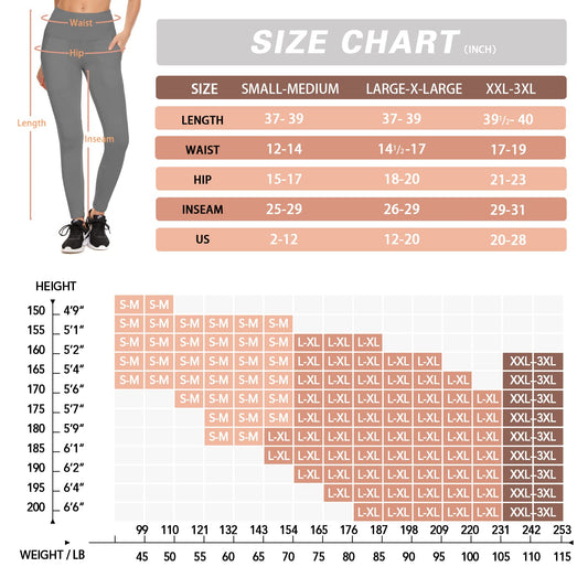 3 Pack Leggings with Pockets for Women,High Waisted Tummy Control Workout Yoga Pants