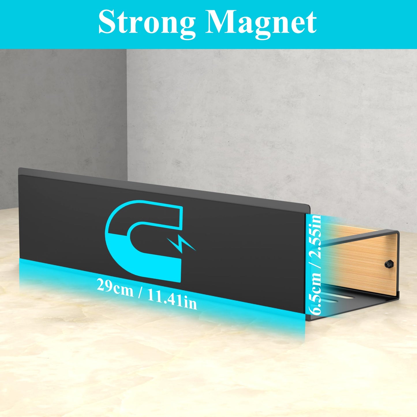 6 Pack Magnetic Spice Storage Rack Organizer for Refrigerator and Oven, Wood Fridge Organizers and Storage