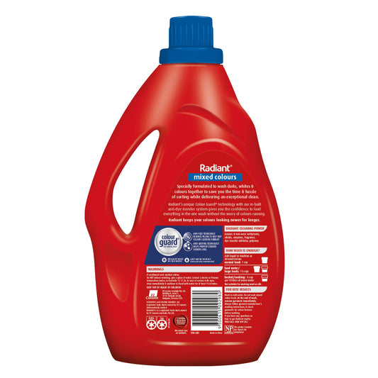 Radiant Liquid Laundry Detergent for Mixed Colours, 2L (Pack of 2)