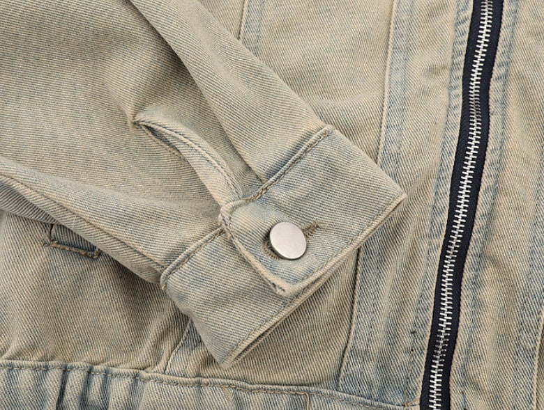 Mud colour Denim Coat For Men