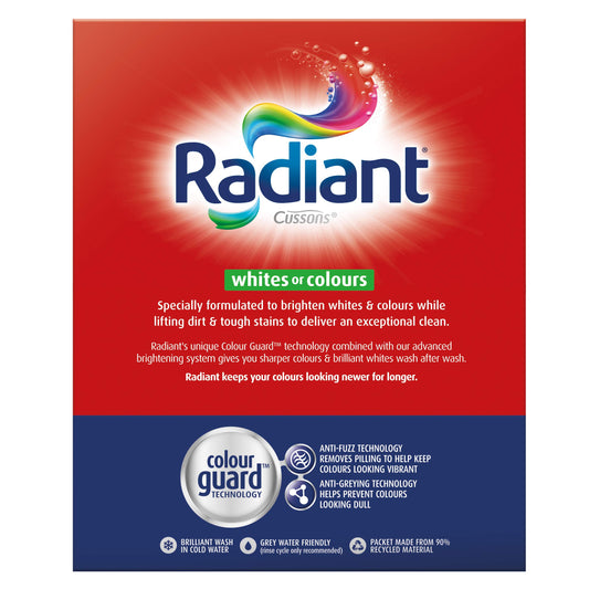 Radiant Washing Powder Laundry Detergent for Whites or Colours, 4kg