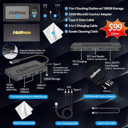 HP Chromebook 14" HD Laptop for Business & Students, Intel Celeron N4120, 4GB LPDDR4, 224GB Storage(64GB eMMC+160GB Docking Station), UHD Graphics, Webcam, Long Battery Life, Chrome OS, Modern Gray