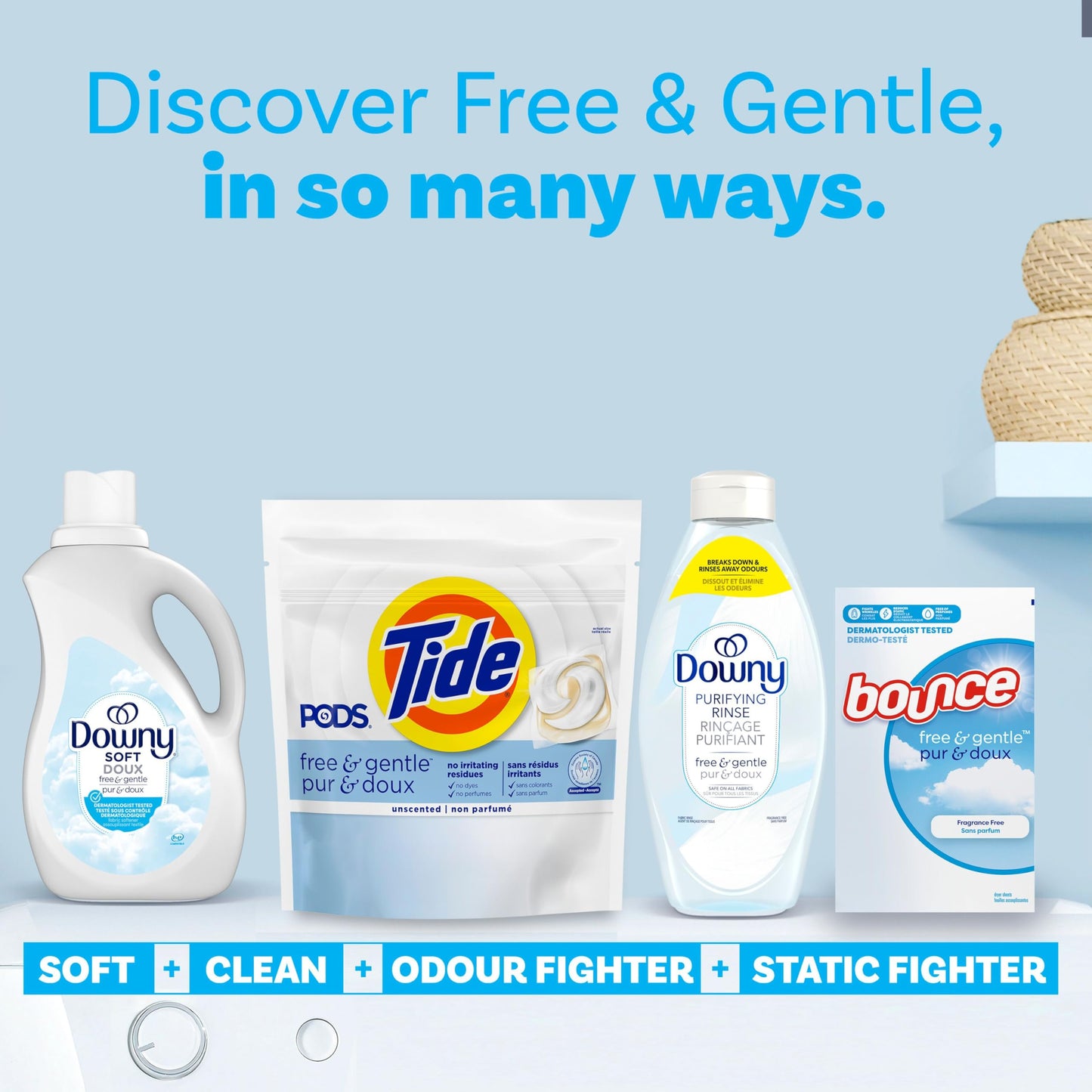 Tide PODS Free & Gentle, Laundry Detergent Liquid Pacs, Unscented and Hypoallergenic for Sensitive Skin, 31 Count - Packaging May Vary